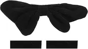 X AUTOHAUX Motorcycle Helmet Accessories Decoration 3D Bow for Motorcycle Bicycle Skiing Helmets Black Fabric Stickers 1 Set