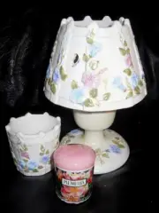 Set 3-VTG Yankee Candle Lamp Votive Holder~2000 Waxcessories Morning Glory~ NEW*