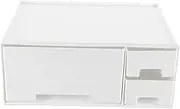 PartyKindom 1Pc White Monitor Riser Stand with Organizer Storage Shelf for Home Office Multi Functional Elevated Desk Organizer to Reduce Neck for Students
