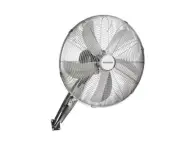 Heller 40cm Chrome Finish Wall Fan with Remote Control - Silver