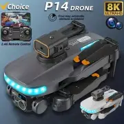 P14 Drone 8K GPS Obstacle Avoid Auto Return HD Aerial Photography 4 Camera