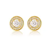 MILESTONE HALO EARRINGS IN GOLD