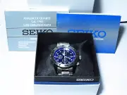 SEIKO SNDD97P1 Quartz Men's Watch Analogue Chronograph WR 100M Blue Dial Plate