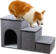 Dog Stairs for Bunk Bed, Dog Stairs for Bunk Bed, Dog Stairs, Pet Ramp, Stairs, Dog Ramp for Bed, Stairs, 3 Levels, High Density Foam Pet Stairs, Bunk Bed Pet Tre