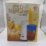 Mr Coffee Iced Tea Maker 2 Quart Blue TM1 NEW In Box