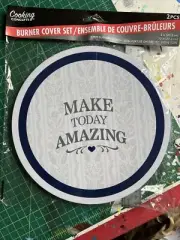MAKE TODAY AMAZING Stove Top Burner cover 2 piece set / Cooking Concepts 10"& 8"