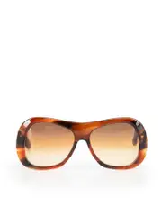 Brown Striped Gradient Sunglasses
