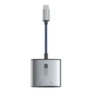 1x Aluminum Type C 2-in-1 Card Reader for SD & TF High Speed Data Transfer Rate