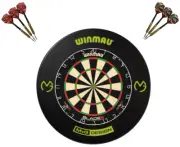 Winmau Blade 6 Dart Board + Winmau MVG Surround + Darts Set Gift