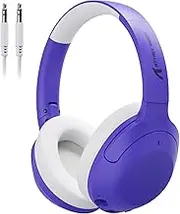 LexonElec x Attack Shark G300 Wireless Active Noise Cancelling Headset, Bluetooth 5.3 Deep Bass HD Stereo Sound Over Ear, 20H Playtime, Built-in Mic Lightweight Design 3.5mm Gaming Headset(Purple)