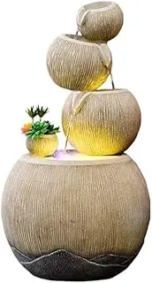 Fountain Flowing Water Rockery Landscape Indoor and Outdoor Ornaments Creative Modern Fountain Home Decor Floor to Ceiling Circulation for Gardens
