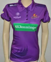 QLD Firebirds Polo Shirt Netball Jersey Suncorp Super Netball - Women's Size: 16