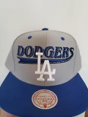 Los Angeles Dodgers Hat Cap Double Play Logo Snapback Snap Back Mitchell Ness