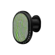 PowerThru Wireless Car Charger Wireless Car Charger MagSafe Compatible Distorted Plaid - Green