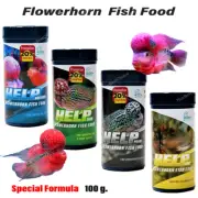 Fish Food for Flowerhorn Fish 4 Special Formulas Floating Food Pellets Type 100g