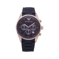在飛比找樂天市場購物網優惠-ARMANI 真善美經典大三眼個性優質腕錶-玫瑰金-AR59