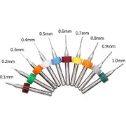 20 PCS Mini PCB Drill Bits 0.1-1.0mm, Carbide Spiral Flute Carbide Micro Drill Bits Rotary Tool Jewelry CNC Board Power Engraving