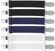 [Xingbing] Pant Waist Tightener Elastic Belt Clips, 6Pcs Adjustable Dress Cinch Clips, Back Elastic Pants Clip, Sweater Shawl Cardigan Collar Scarf Clip