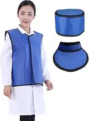 X-ray Protective Lead Apron, Lightweight Soft Radiation Shielding Lead Vest with Thyroid Shield Collar and Lead Cap
