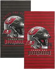 NORTHWEST NFL Tampa Bay Buccaneers 2-Pack Beach Towel Set, 30" x 60" Each, Standard, Team Colors
