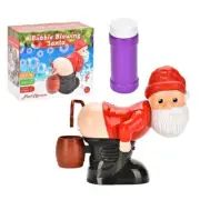 Flashing Christmas Bubble Maker Toy for Kids Novelty Bubble Blowing Santa Toy