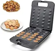 Electric Walnut Cake Maker, 1400W Automatic Mini Nut Waffle Bread Machine Sandwich Iron with Non Stick Coating and Indicator Light, 24pcs Walnut Cookie Maker for Kitchen Baking