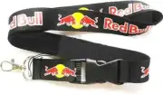 Red Bull Lanyard Neck Strap Mobile Phone Key ID Card Holder Lanyard Blk USA 44"+