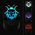 Man Faced Stink Bug Insect 3D Illusion LED Night Light Sign Lamp