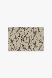60' x 90' | Machine Washable Runner Rug | Kid & Pet Friendly | Indoor Rug | Bone Dance White Rug | Ruggable