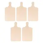 5 Pieces Wooden Cutting Board Rectangle Serving Tray with Handle for Cheese