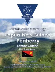 FNG Coffees- Papua New Guinea Peaberry- Ground or Whole Bean- 16 oz