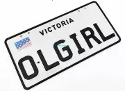 Custom USA Style Vic Number Plates OLGIRL For The Old Chev, Ford, Pontiac,Buick