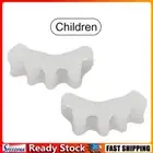 2x Toe Separator Hallux Valgus Corrector Hammer Straightener (Child White)