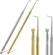 Pack of 2 Lash Lift Tool Kit, Stainless Steel, 2-in-1 Lash Lift and Tint Kit, Professional Eyelash Lift Accessories, Metal Eyelash Separating Tool with Separating Comb (Gold and Silver)