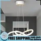 Minimalist Ring White Hanging Lamp Acrylic Aluminum Hanging Ring Pendant Light
