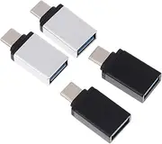 SWOOMEY 4pcs Portable USB to Type C Adapter Durable Type C Converters for Charging Data Transfer Lightweight Design