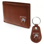 Sydney Swans Official AFL Team Logo PU Leather Wallet Purse Keyring Gift Pack