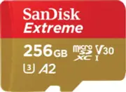 SanDisk Extreme 256GB MicroSD SDXC 190MB/s Class 10 Memory Card U3 Dash Cam DJI