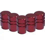 SCA Valve Stem Caps - Red, 5 Pack