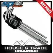 SP Tools Allen Keys 9 Piece Magnetic Metric Key Set Chrome SP34511