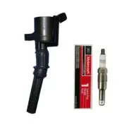 New Ignition Coil (1) + (1) Motorcraft Spark Plug For 2004 Ford F150 (for: Ford)