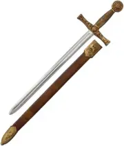 Denix Excalibur Sword Letter Opener 7" Metal Alloy Brass Finish 3030F