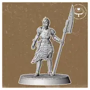 Tribal Girl | Vermillion | Post Apocalypse FWW Wargaming 3D Printed Mini