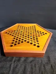 Luxurious Large 15-Inch Chinese Checkers Set - Premium Wooden Board Game for