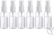 30ML Plastic Clear Spray Bottles, Portable Travel Size Empty Refillable & Reusable Fine Mist Atomizer Spray Bottles Container for Travel Home and Cosmetic (6PCS)