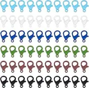 PH PandaHall 60pcs 6 Colors Lobster Claw Clasps Colored Necklace Fastener Hook Jewellery Clasp Bracelet Links Connectors Clips End Closures for Keychains Pendants Making DIY Crafts 0.5x0.3