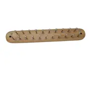 Homewares 21 Closet Tie Rack Belt Scarf Hanger Wood with Chrome Natural NEW