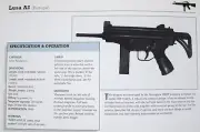 Lusa A2 Submachine Gun Picture Out of Print Spec Sheet Article Display