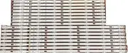 16pcs LED Backlight Strip fit for Samsung UE65MU6105 UE65KU6095 UE65MU6172U UE65JU7090 UE65JU7090T UE65MU6120 UE65KU6000 UE65MU6105K