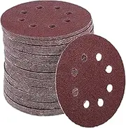 ULTECHNOVO 100pcs Grit Hook and Sandpaper Discs for Orbital Replacement Sanding Pads for Wood and Projects